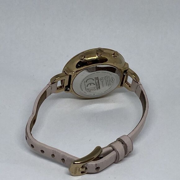 Fossil Q FTW5023 Womens Annette Pink Leather Analog Dial Hybrid Smartwatch CM631 - Picture 10 of 12